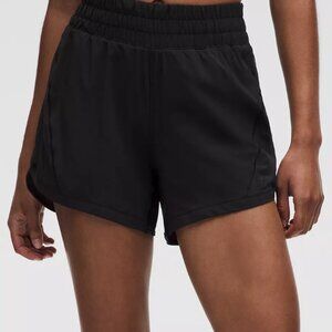 Lululemon - Track That High-Rise Lined Short 5" - Black - Size 10